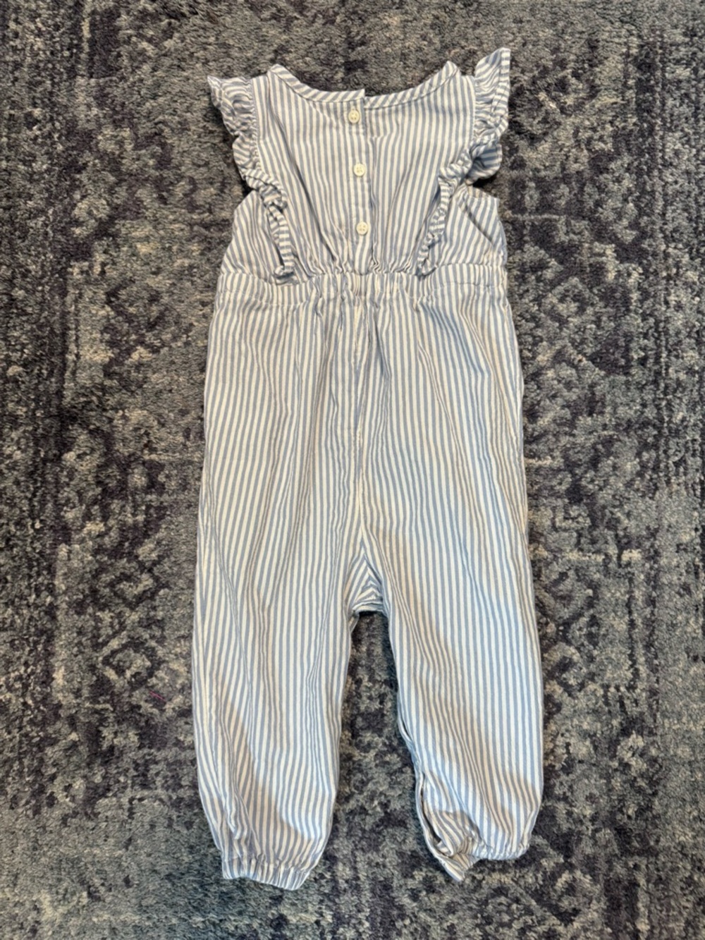 Sleeveless Ruffle-Trim One-Piece - Picture 2 of 5